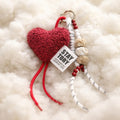 Red Heart & Key Charm Keychain