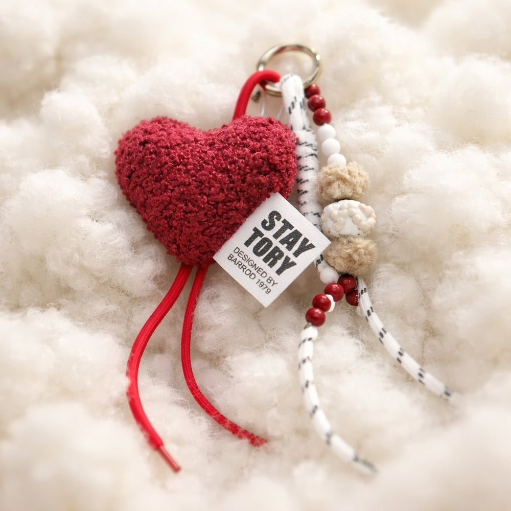 Red Heart & Key Charm Keychain