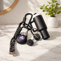 Black Fitness Charm Keychain