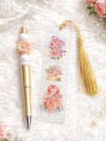 Floral Girl Pen & Bookmark Set