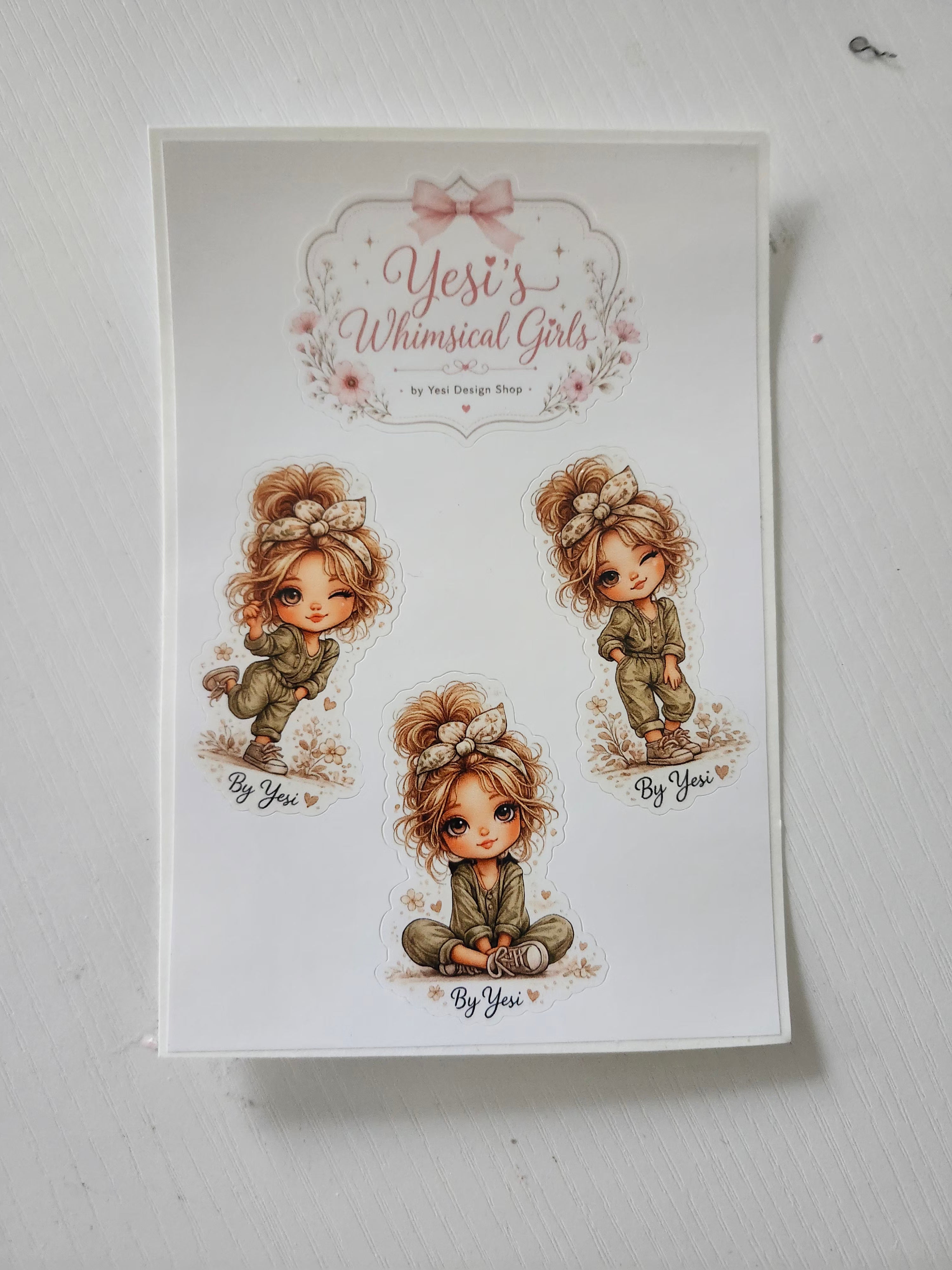 Yesi's Whimsical Girls Sticker Sheet