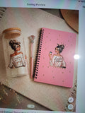 Limited Edition Gift Set – Notebook, Glass Can & Pen